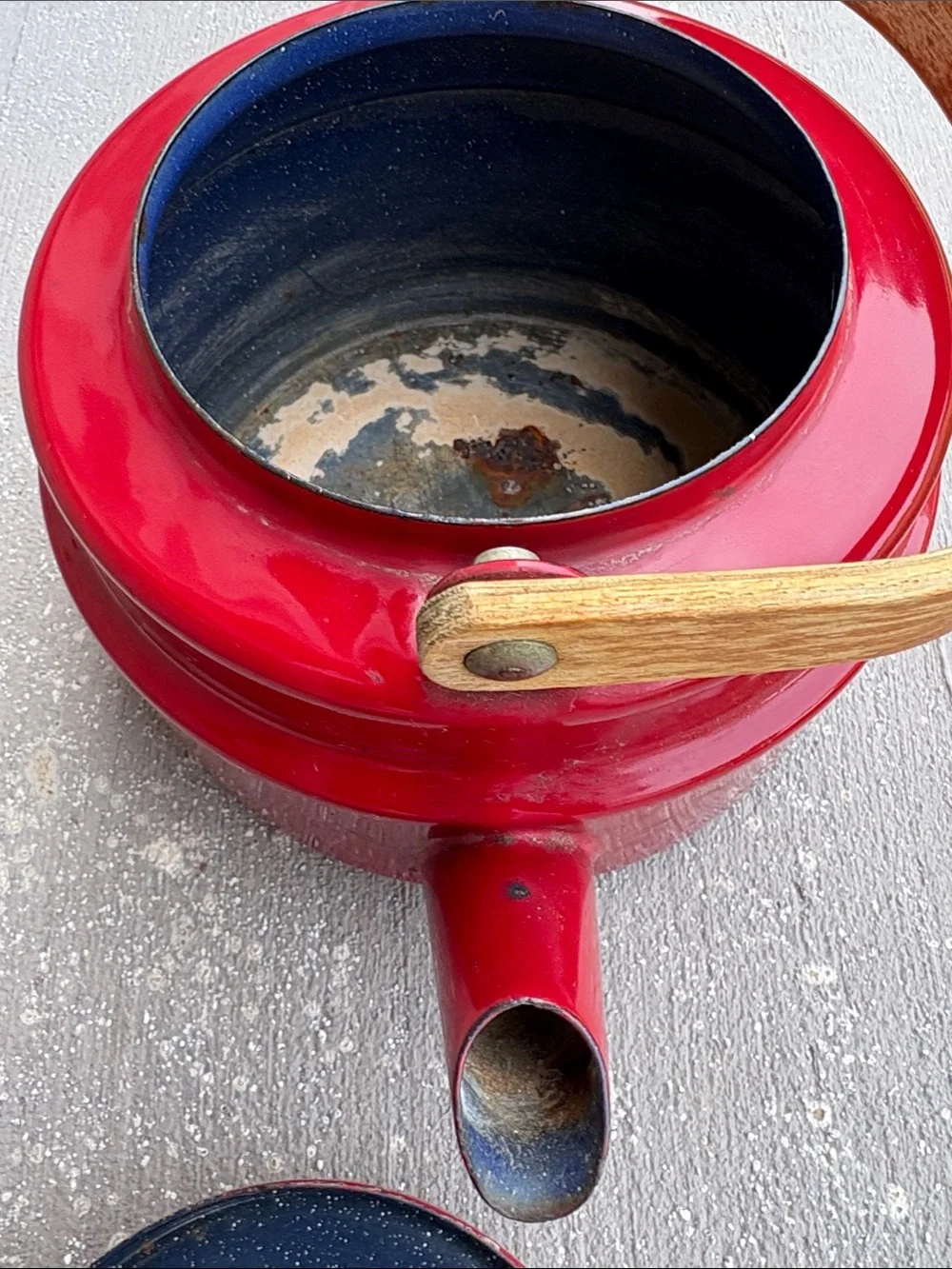 Mid century bright red